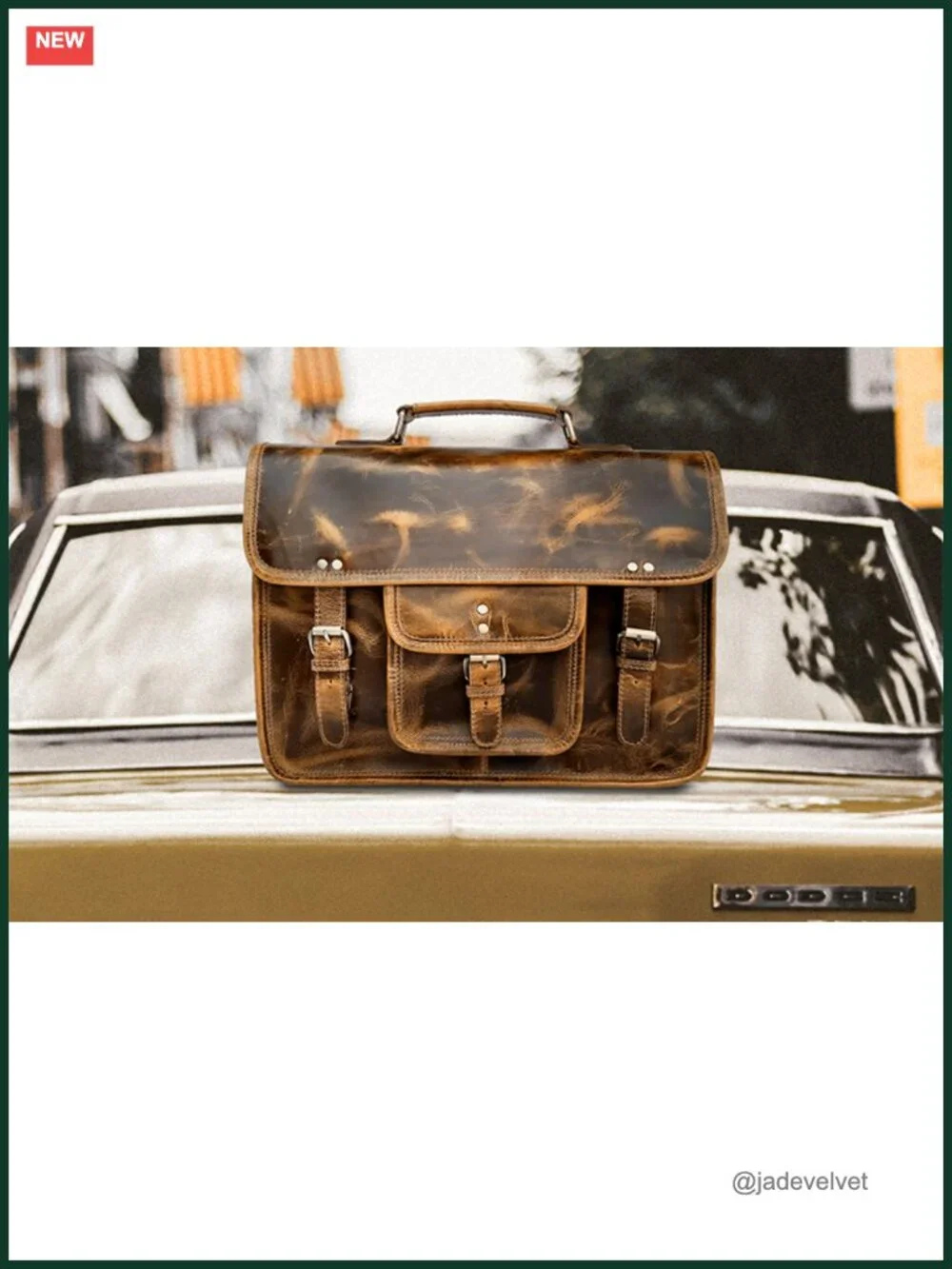 Leather Messenger Bag for Men - 16